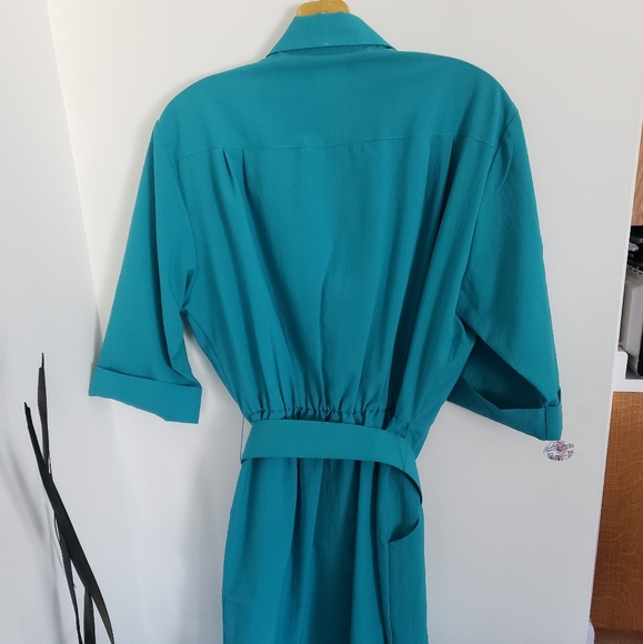 Vintage teal dress - Picture 2 of 7